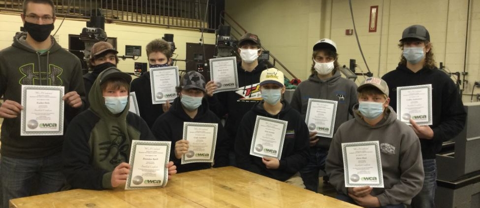 Seymour High School woodworking students