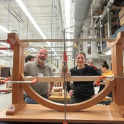 Mark Lorge of Fox Valley Technical College with Staci Sievert of Seymour High School