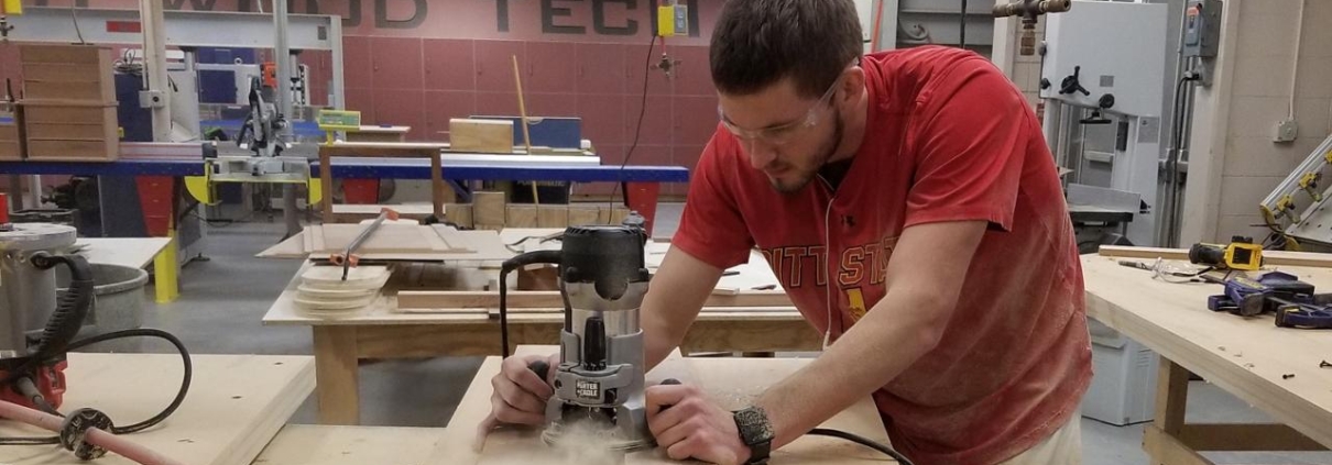 Pittsburg State University architectural woodworking